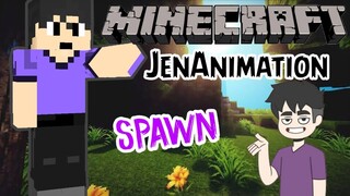 JenAnimation 😊 SPAWN in MINECRAFT 😱😉