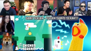 REAKSI KOCAK MIAWAUG & OBIT BERMAIN GAME TERIAK - TERIAK SAMPE SERAK | Chicken Scream Indonesia