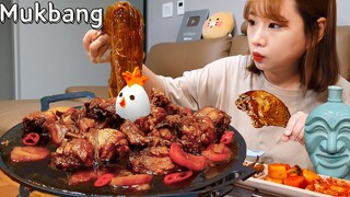 🍗안동찜닭+안동소주먹방🍶 45도 안동쏘주엔 압력솥에 푹 찐 안동찜닭이 국룰아닌가요?!🥰  CHICKEN MUKBANG ASMR EATINGSHOW REALSOUND 요리먹방