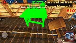 Survival on Raft: Ocean Nomad | ASSEMBLY TABLE, CHEMICAL TABLE, FLAGPOLE! Part 10