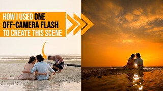 How to CREATE a Beautiful Sunset with OFF CAMERA FLASH