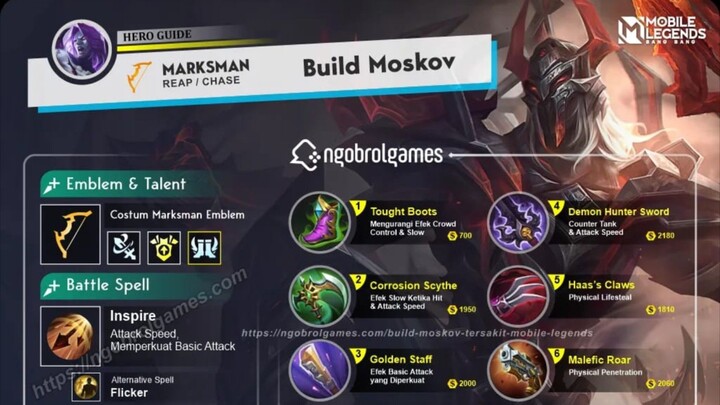 BUILD MOSKOV GAMEPLAY HERO MOSKOV TERBARU 🔥