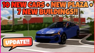 10 NEW CARS + NEW PLAZA + 7 NEW BUILDINGS + SALE + MORE!! || Pembroke Pines ROBLOX