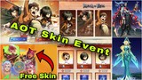 လာပါပြီ Attack On Titan Event အကြောင်း Free ရမဲ့ 515 Skin နဲ့ Skin အသစ်များ Update အသစ်အကြောင်းများ🤩