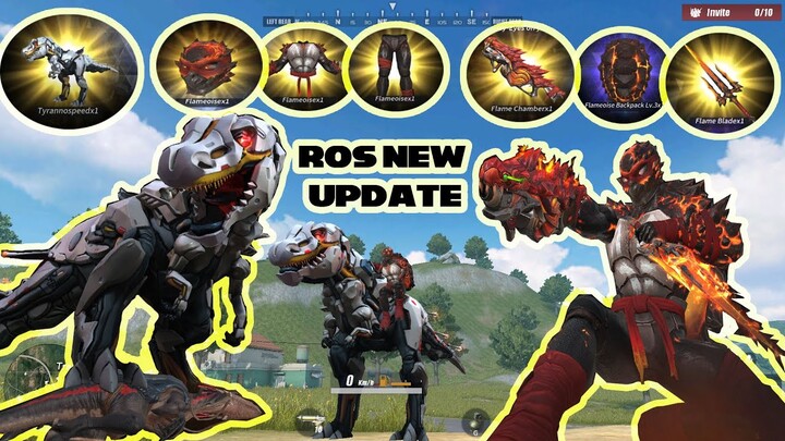 ROS Ninja Turtle Set and Weapons and T-REX Tyrannospeed Vehicle Skin Rules Of Survival (ROS UPDATE)