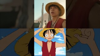 One Piece live-action vs anime #onepiece #netflix #onepieceliveaction #anime #manga #shorts