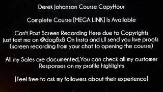 Derek Johanson Course CopyHour Download