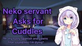 Neko servant asks for cuddles(Asmr roleplay)| purring |