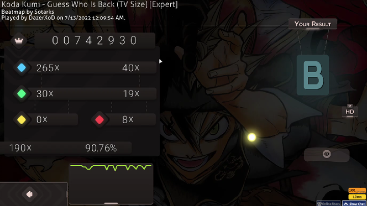 osu! Guess Who Is Back (TV Size) [Expert] - Hidden (Replay)