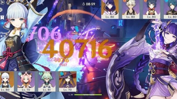 3.0 Abyss - F2P Ayaka Freeze & Raiden National Destroy Spiral Abyss Floor 11 - Genshin Impact