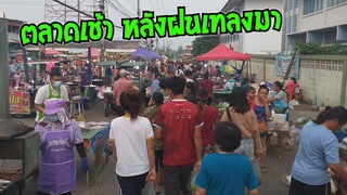 ตลาดเช้า หลังฝนตก อึ่งอ่างออกตลาด ครบุรี  #Dummy_Channel