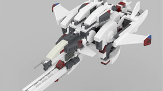 Dr. Edgewood's work, a transformable fighter plane made of building blocks