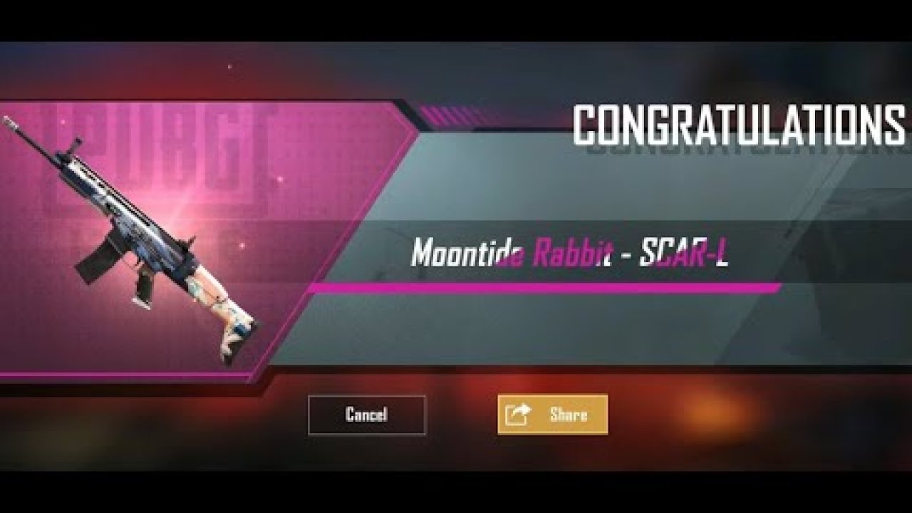 Classic Crates Opening Got Moontide Rabbit Scar L Skin Pubg Mobile Bilibili