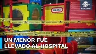 Juegos infantiles caen en restaurante y dejan 6 niños lesionados en BJ