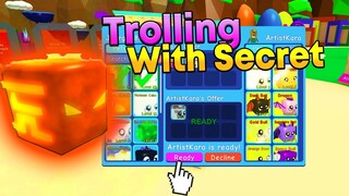 Trolling Scammers Challenge - With Secret Pet in Bubble Gum Simulator