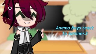 Anemo boys react to lumine /ships//