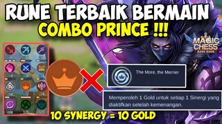 10 SYNERGY AKTIF = 10 GOLD !! RUNE TERBAIK BERMAIN COMBO PRINCE MAGIC CHESS MOBILE LEGENDS 2024