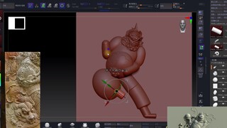 zbrush雕刻门神/太强了客户出2W要挖走老师/欣华zbrush圆雕建模