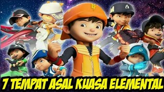 7 Tempat Asal Kuasa Elemental | Boboiboy Movie 2