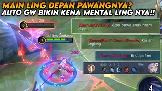 MAIN LING DEPAN PAWANGNYA? AUTO GW BIKIN KENA MENTAL LING NYA!! | GUSION - MLBB