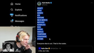 xQc Reacts to FaZe Clan's New Roster