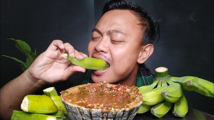 WAJIB COBA..RUJAK PISANG MUDA SAMBAL MATAH.!! SEPET TAPI NIKMAT