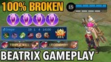 Next New Hero Beatrix Gameplay | Beatrix God Among Men Gameplay & Build - Mobile Legends: Bang Bang