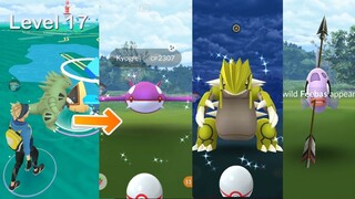 Level 17 catches Tyranitar, Shiny Kyogre, + Shiny Feebas Event, 100 IV Groudon