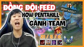 KOW tryhard Pantheon cay vì đồng đội feed nhưng vẫn pentakill cân team