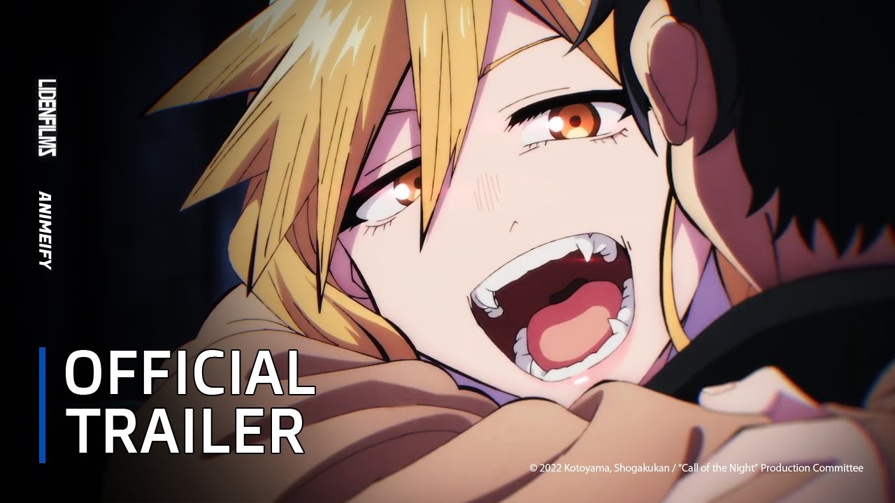 Trailer da série anime Call of the Night revela data de estreia