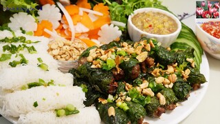 BÒ NƯỚNG LÁ LỐT - Cách làm BÒ LÁ LỐT đơn giản Nồi chiên không Dầu - Cách làm Nước Chấm I Vanh Khuyen