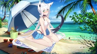 [Azur Lane /Live2D] Màn hình Beach Fox Live2D! Hãy đến và chạm vào cái đuôi mềm mại của fubuki