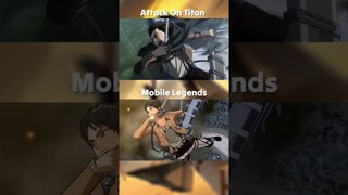 AOT ANIME vs AOT MLBB | EREN ANIME x EREN MLBB #mobilelegends