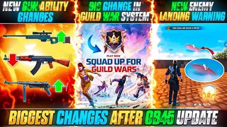 OB45 UPDATE FREE FIRE l FREE FIRE NEW UPDATE l FREE FIRE OB45 UPDATE CHANGES | FF OB45 UPDATE