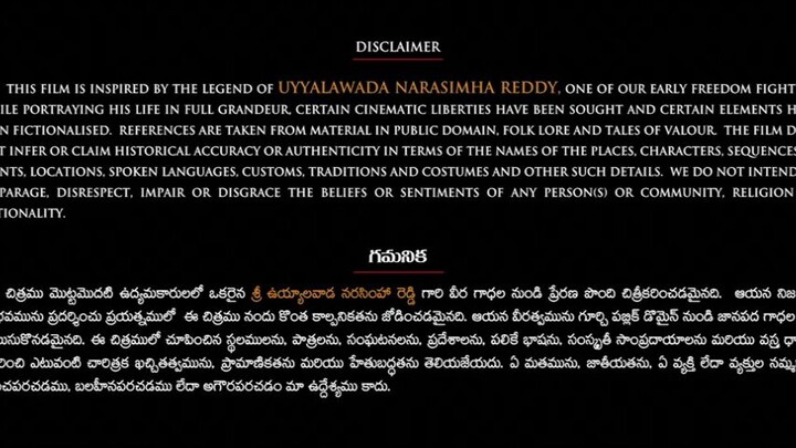 syera narasimha Reddy 2019 sub indo HD