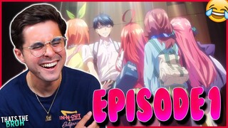 "IM GEEKING" The Quintessential Quintuplets Episode 1 Live Reaction!