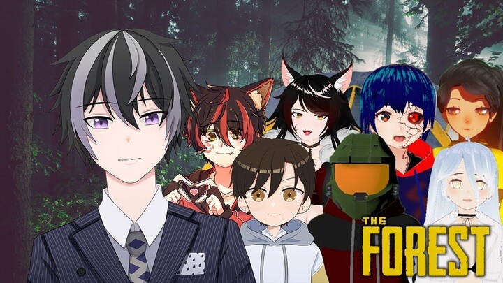 【The Forest】 I Tried Camping In A Deserted Island With Some VTubers