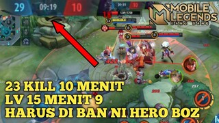 Menit ke 9 uda level 15 kill uda banyak banget sampe 25 kill fix harus di ban fighter ini