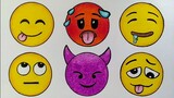Menggambar emoji || Cara menggambar emoji yang lucu