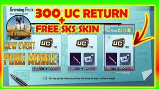 GROWING PACK NEW EVENT IN PUBG MOBILE | GET PERMANENT FRILLY SKS SKIN | VALENTINE SKS | 300UC RETURN