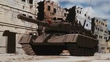 Animasi mecha abad terakhir, tank modern bertarung dengan senjata humanoid