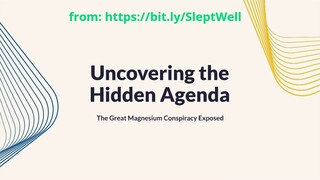 Uncovering the Hidden Agenda - The Great Magnesium Conspiracy Exposed
