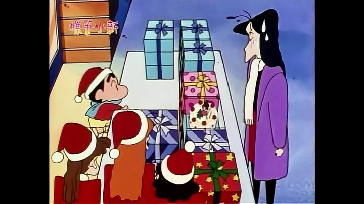 [Crayon Shin-chan] Ayo makan kue di hari bersalju di hari Natal dan berpesta Tuan Matsusaka menghabi