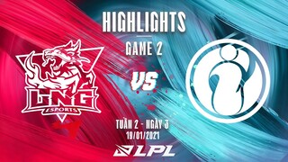 [Highlights] LNG vs IG - Game 2 | Tuần 2 Ngày 3 | LPL Mùa Xuân 2022