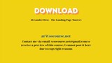 [GET] Alexunder Hess – The Landing Page Mastery