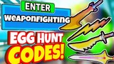 ALL NEW SECRET *🥚EGG HUNT* OP CODES In Weapon Fighting Simulator Codes 2022!