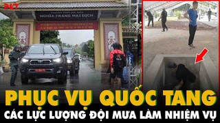 Dầm mưa phục vụ QUỐC TANG TBT Nguyễn Phú Trọng: Nhà tang lễ số 5, Nghĩa trang Mai dịch sẵn sàng |