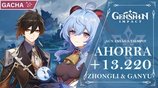 ¡AÚN ESTÁS A TIEMPO! AHORRA MÁS de 13.220 PROTOGEMAS para ZHONGLI Y GANYU | Genshin Impact