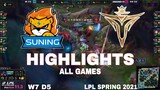 Highlight SN vs V5 (All Game) LPL Mùa Xuân 2021 | LPL Spring 2021 | Suning vs Victory Five