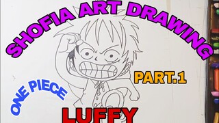 menggambar luffy kecil. one piece part.1